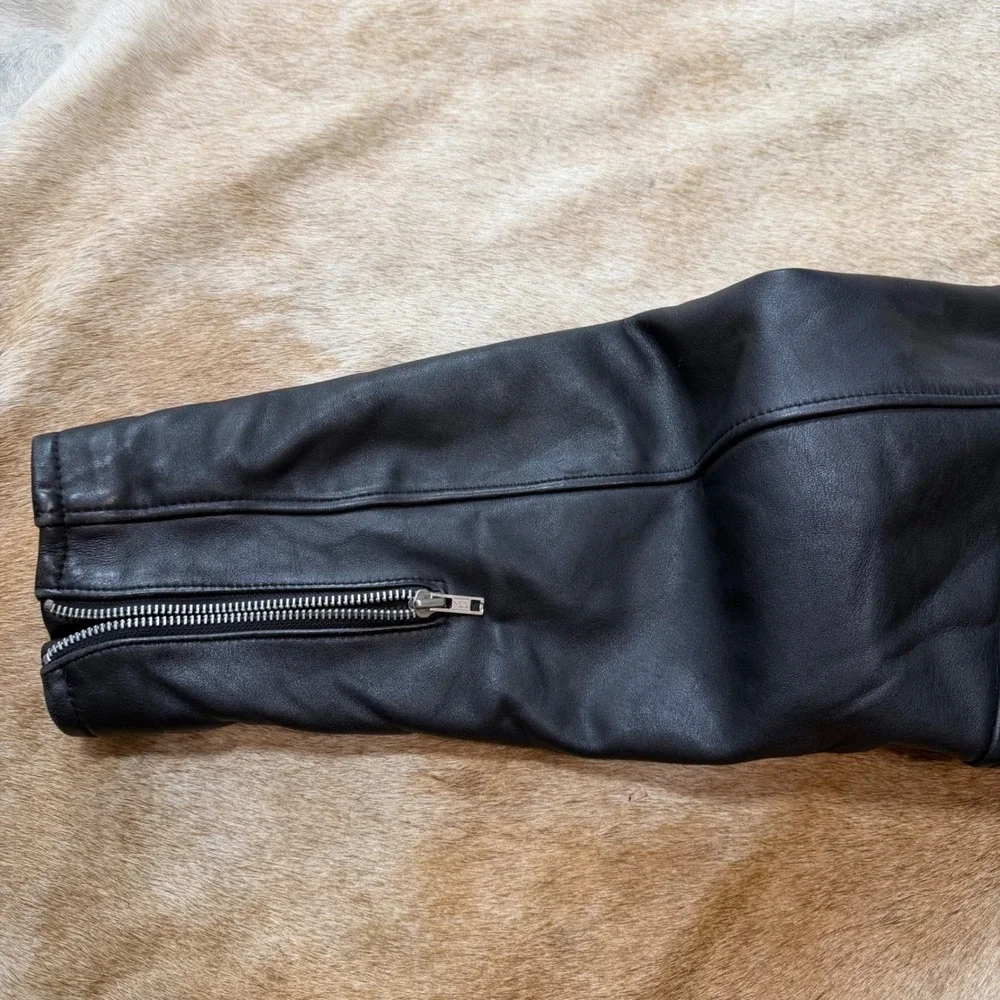 VTG Harley Davidson Leather Biker Jacket 54 Tall Mens Black Double Rider Quilted